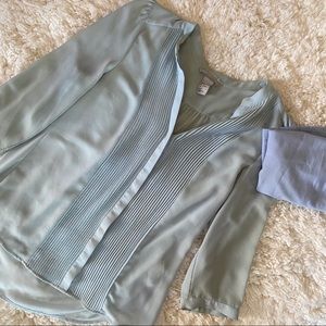 Baby Blue Button Down Blouse w/Matching Camisole